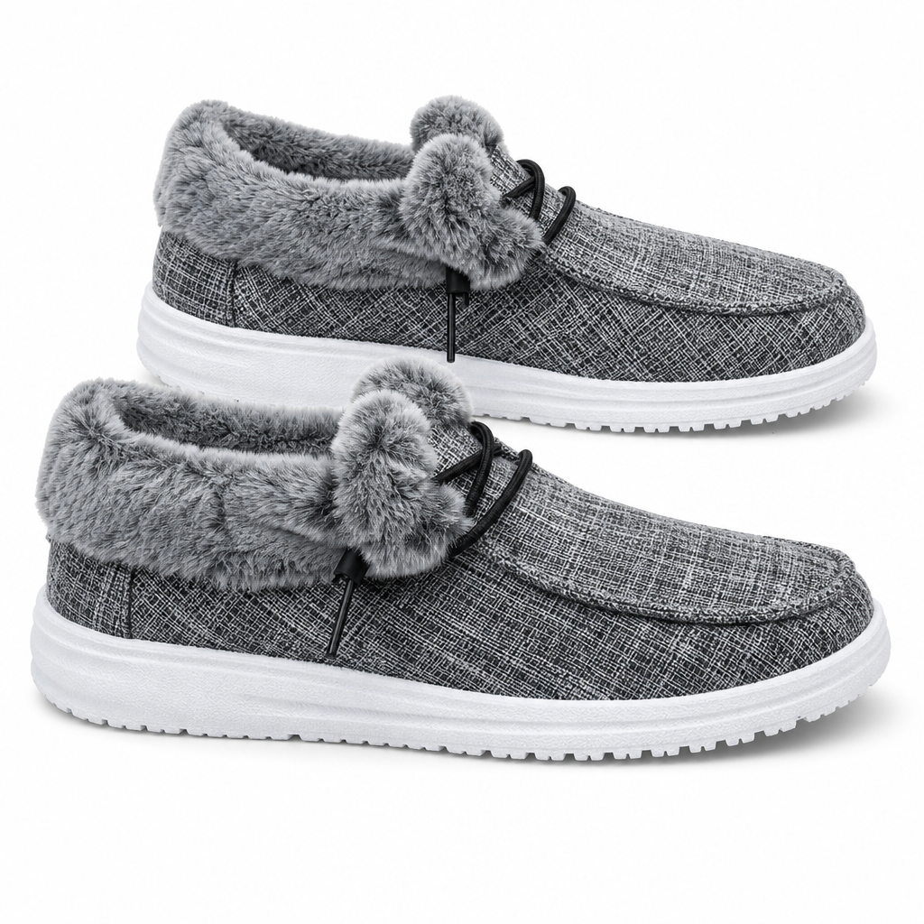 Kvinnliga avslappnade slip-on vinterskor