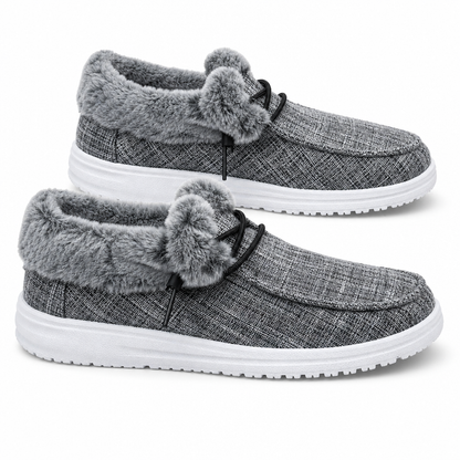 Kvinnliga avslappnade slip-on vinterskor
