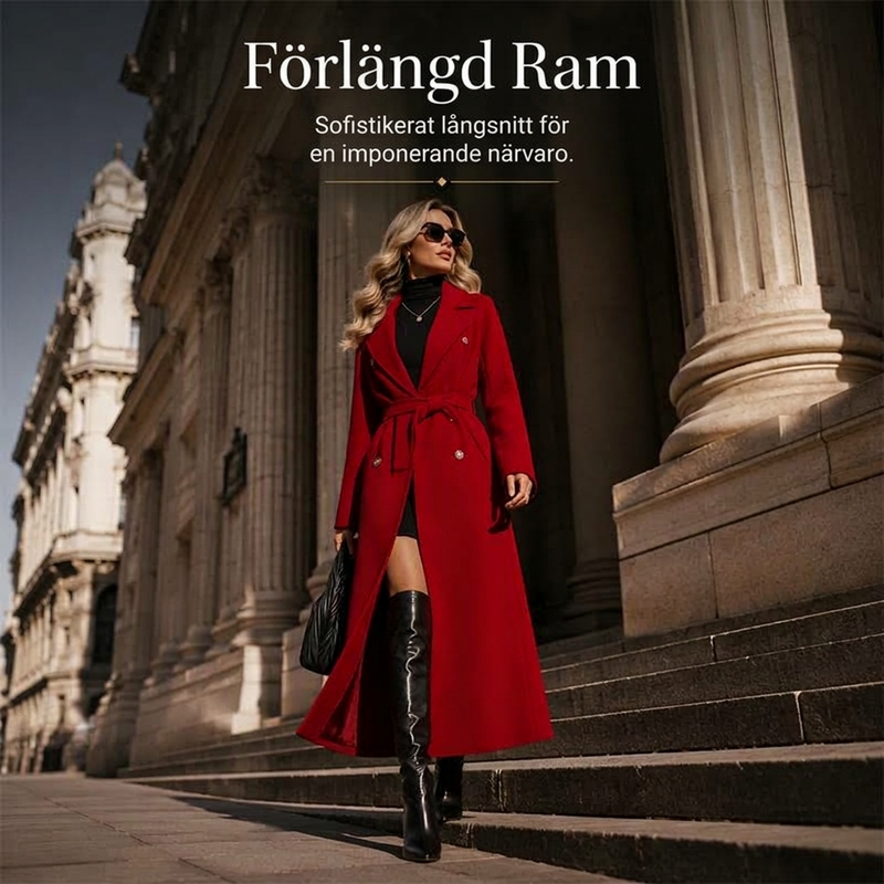 🎉🔥Nyhet & 50 % rabatt!💖🧥Elegant trenchcoat med bälte – dubbelknäppt, högkvalitativ ullkappa för damer, perfekt för höst och vinter
