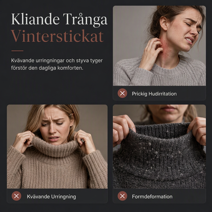 Lös stickad turtleneck-tröja för kvinnor