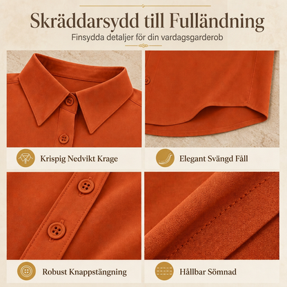 Kvinnor Elegant Casual Långärmad Button Up Blus