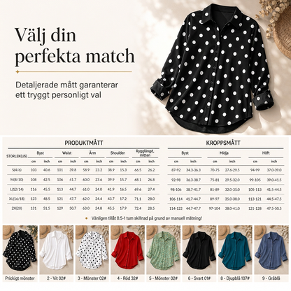 Kvinnor Elegant Casual Långärmad Button Up Blus