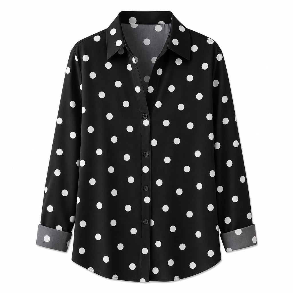 Kvinnor Elegant Casual Långärmad Button Up Blus