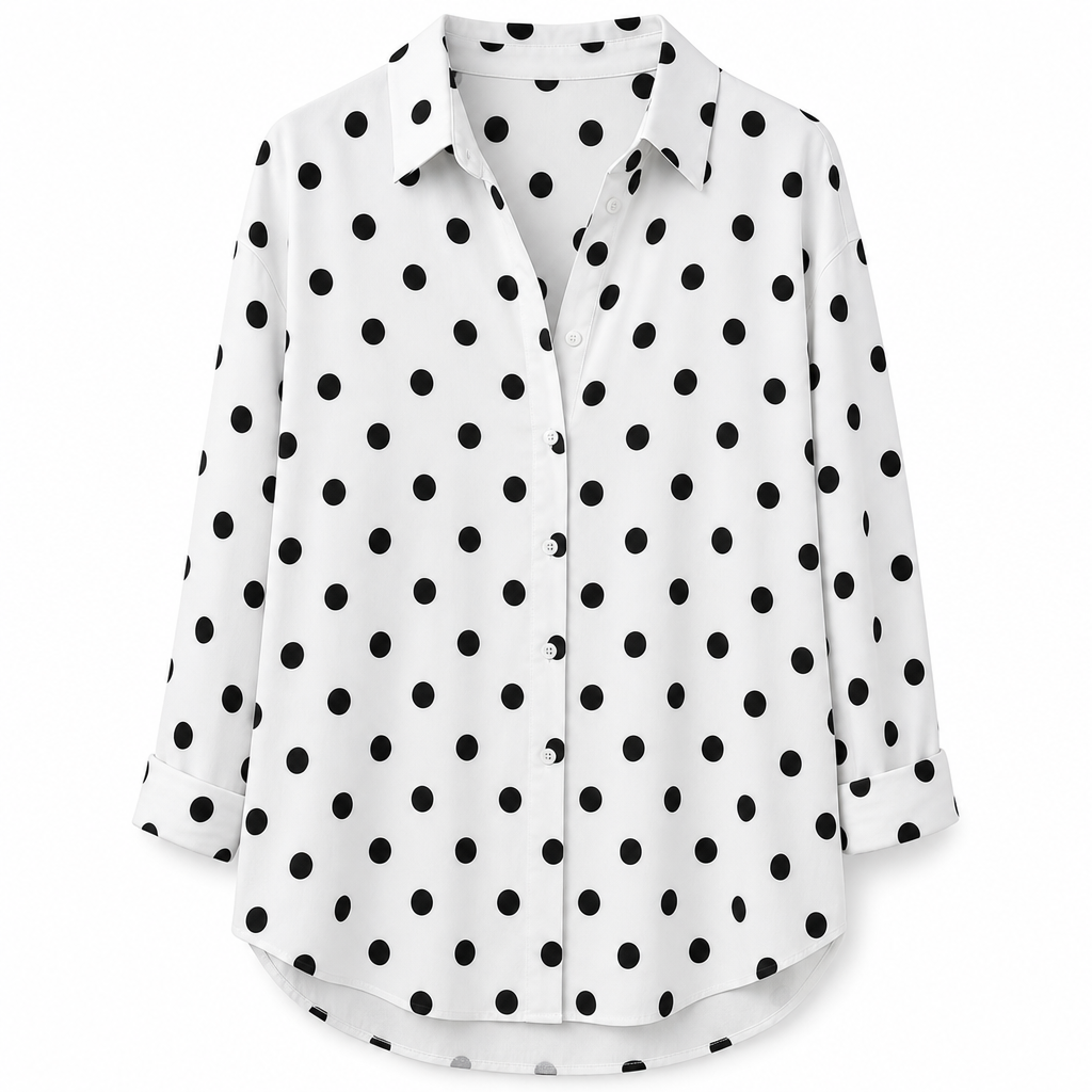 Kvinnor Elegant Casual Långärmad Button Up Blus