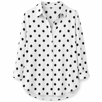 Kvinnor Elegant Casual Långärmad Button Up Blus