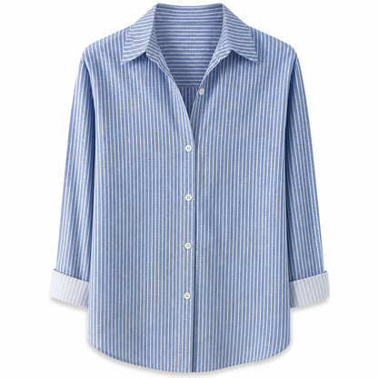 Kvinnor Elegant Casual Långärmad Button Up Blus