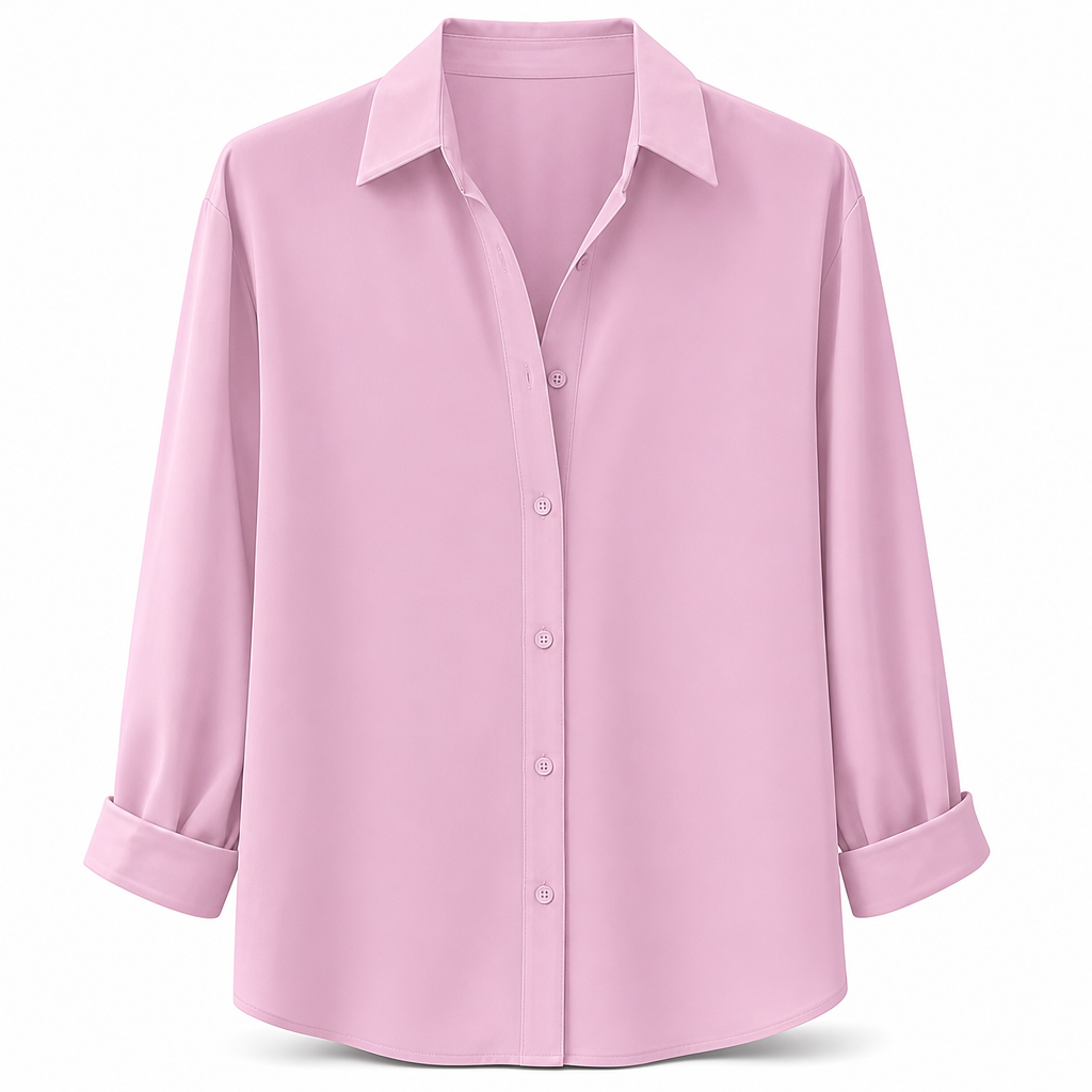 Kvinnor Elegant Casual Långärmad Button Up Blus