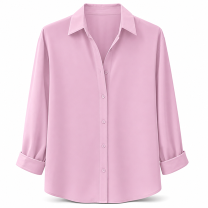 Kvinnor Elegant Casual Långärmad Button Up Blus