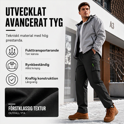 Vindtäta vinterbyxor för män för utomhusbruk