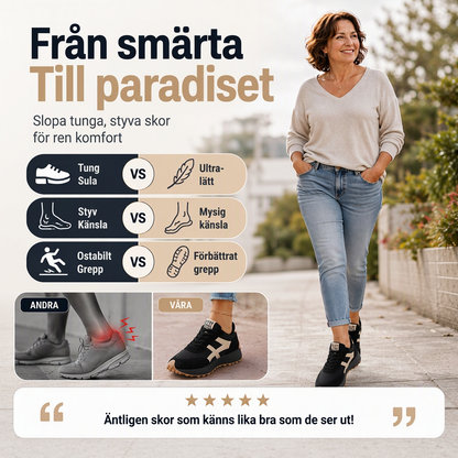 ⏰ Sista dagen på rean – 50 % RABATT ✨Lätta, avslappnade sneakers för damer med plattformssula