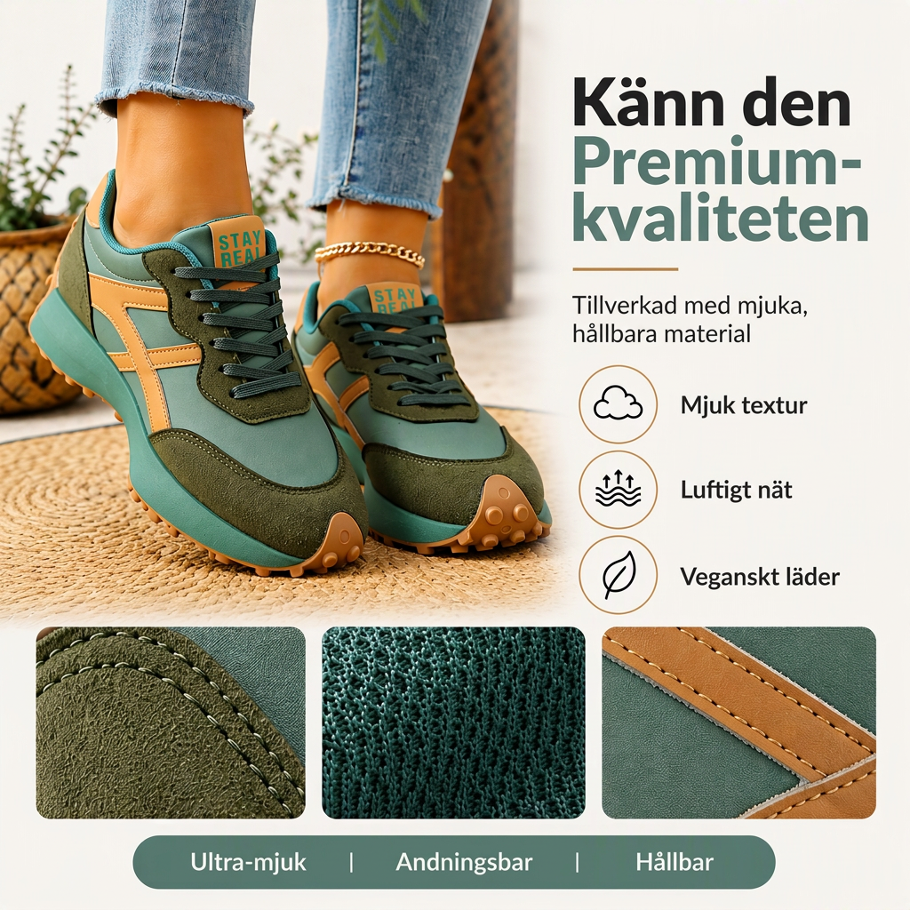 ⏰ Sista dagen på rean – 50 % RABATT ✨Lätta, avslappnade sneakers för damer med plattformssula