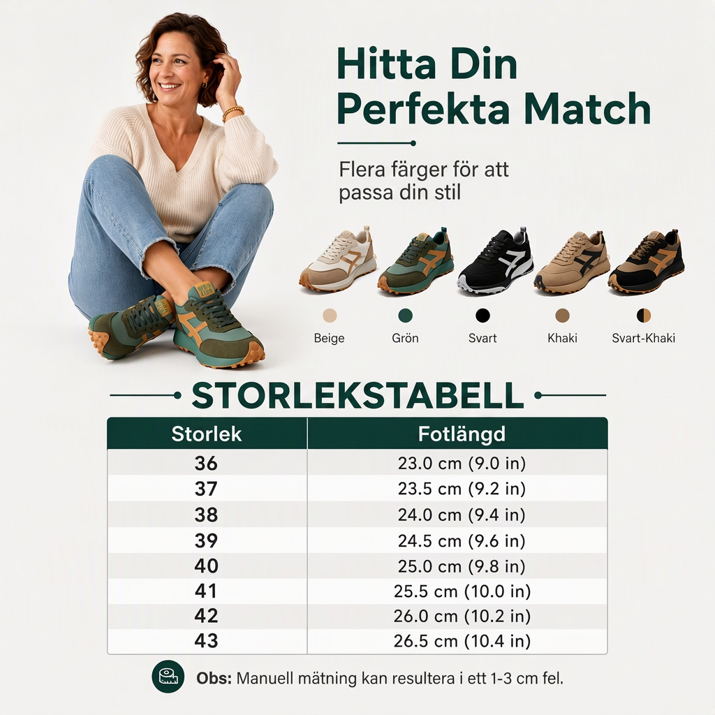 ⏰ Sista dagen på rean – 50 % RABATT ✨Lätta, avslappnade sneakers för damer med plattformssula