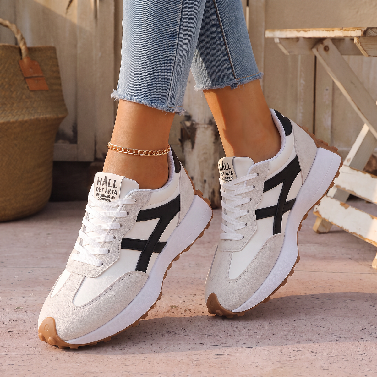 ⏰ Sista dagen på rean – 50 % RABATT ✨Lätta, avslappnade sneakers för damer med plattformssula