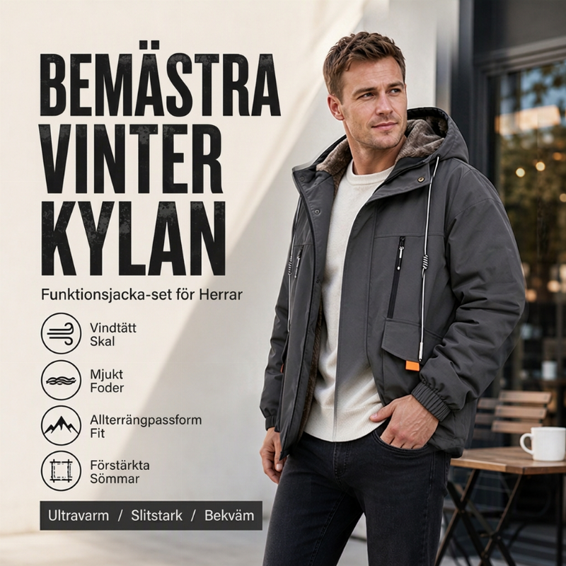 ✈️Fri frakt🎉 Nyhet! 🧥 Herrparkas med huva och mjukt foder – varm, bekväm och skyddar mot kyla, perfekt för höst och vinter. ✨