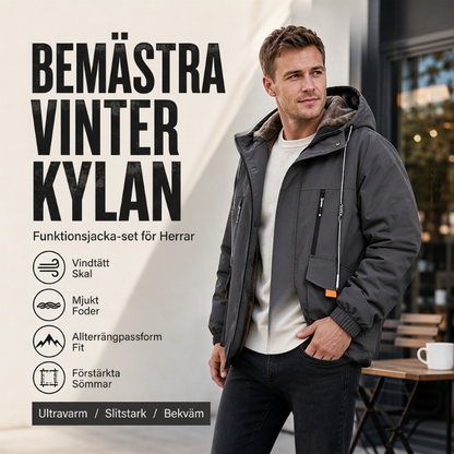 ✈️Fri frakt🎉 Nyhet! 🧥 Herrparkas med huva och mjukt foder – varm, bekväm och skyddar mot kyla, perfekt för höst och vinter. ✨