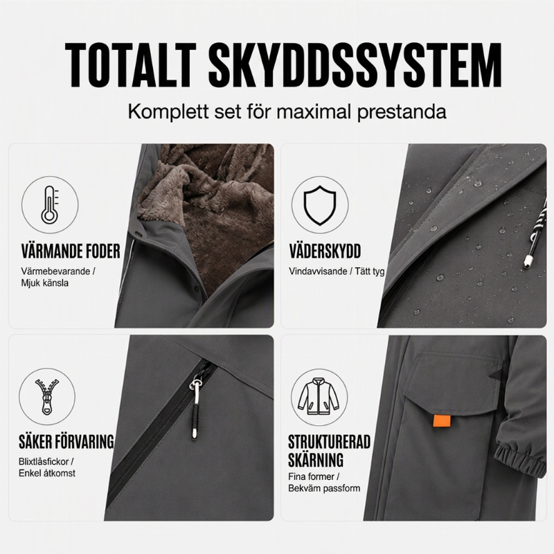 ✈️Fri frakt🎉 Nyhet! 🧥 Herrparkas med huva och mjukt foder – varm, bekväm och skyddar mot kyla, perfekt för höst och vinter. ✨