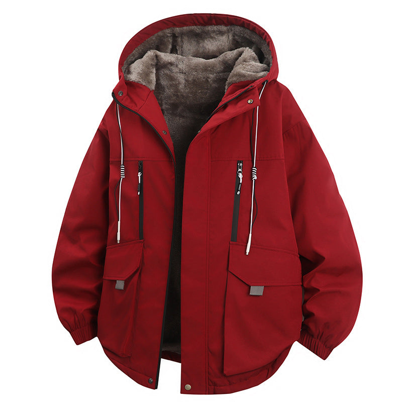 ✈️Fri frakt🎉 Nyhet! 🧥 Herrparkas med huva och mjukt foder – varm, bekväm och skyddar mot kyla, perfekt för höst och vinter. ✨
