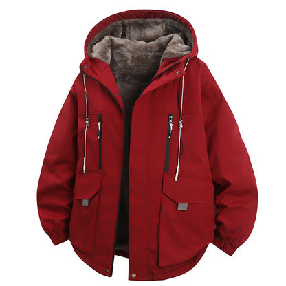✈️Fri frakt🎉 Nyhet! 🧥 Herrparkas med huva och mjukt foder – varm, bekväm och skyddar mot kyla, perfekt för höst och vinter. ✨
