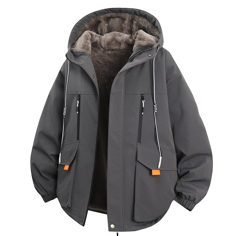 ✈️Fri frakt🎉 Nyhet! 🧥 Herrparkas med huva och mjukt foder – varm, bekväm och skyddar mot kyla, perfekt för höst och vinter. ✨