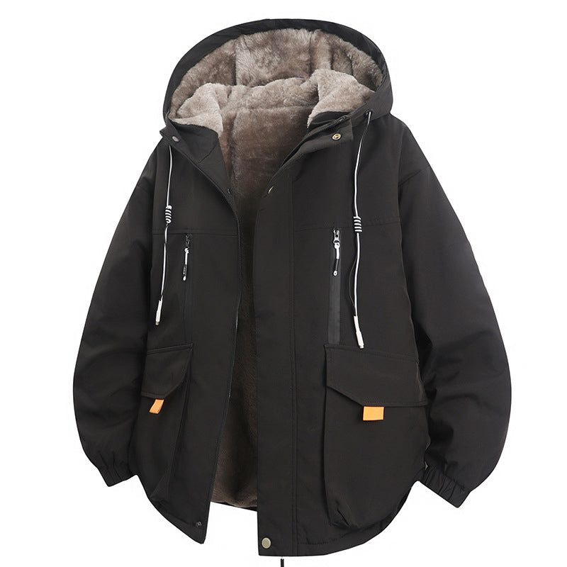 ✈️Fri frakt🎉 Nyhet! 🧥 Herrparkas med huva och mjukt foder – varm, bekväm och skyddar mot kyla, perfekt för höst och vinter. ✨