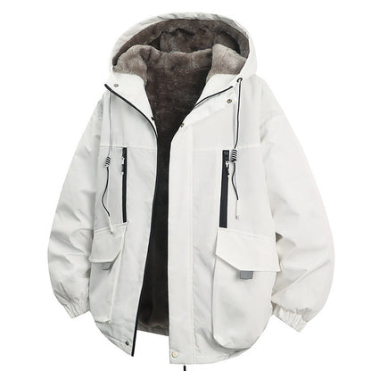 ✈️Fri frakt🎉 Nyhet! 🧥 Herrparkas med huva och mjukt foder – varm, bekväm och skyddar mot kyla, perfekt för höst och vinter. ✨