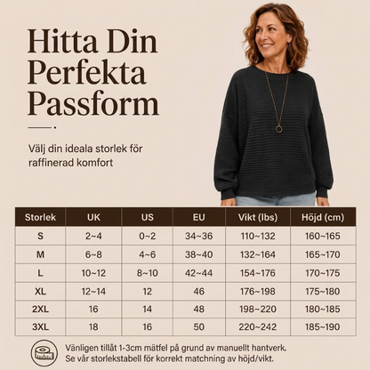 Översized ribbstickad tröja för kvinnor