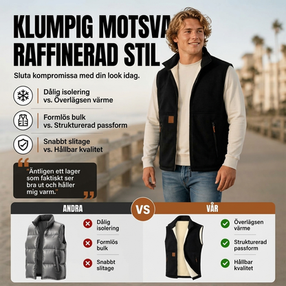 🖤Black Friday – Förhandstillgång: 40 % Rabatt🖤❄️ Unisex-vinterväst med plyschfoder – mysig, varm och passar alltid
