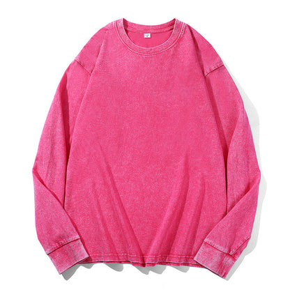 Vintagetvättad långärmad t-shirt
