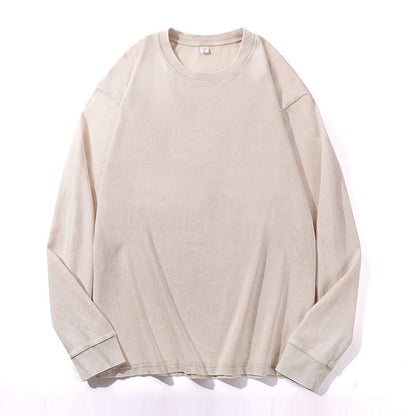 Vintagetvättad långärmad t-shirt