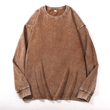 Vintagetvättad långärmad t-shirt