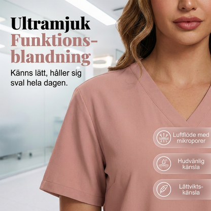 Professionellt Scrubs Set för Kvinnor – Andningsbart & Bekvämt Arbetsset för Vårdpersonal