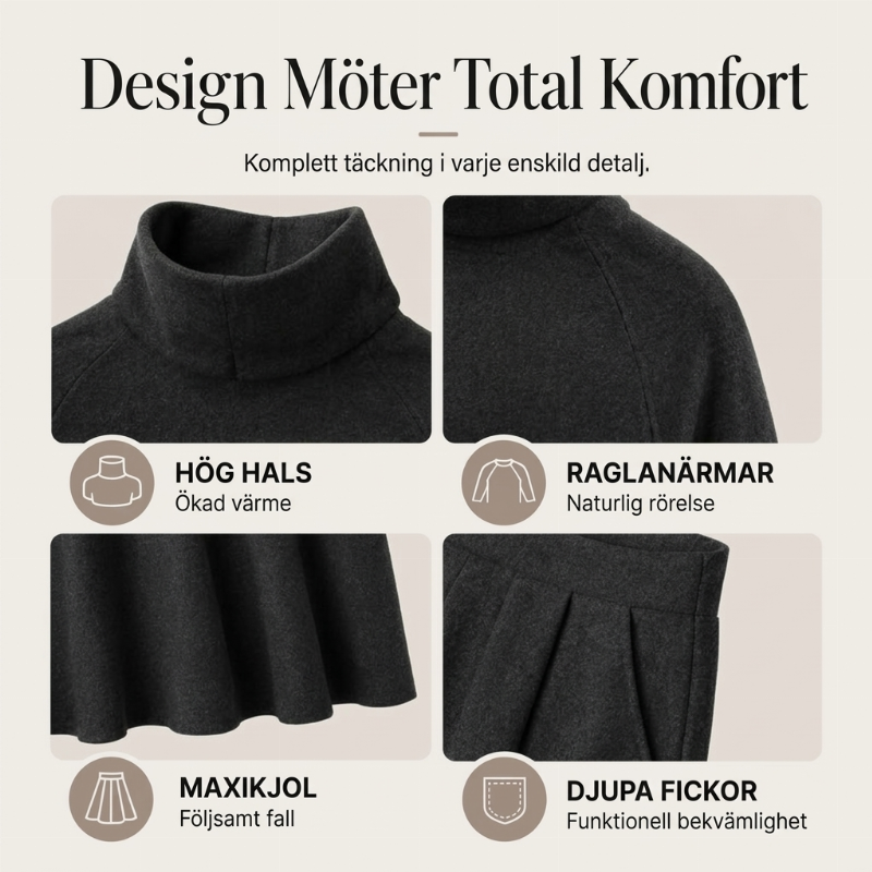 Set med polotröja och maxikjol för kvinnor