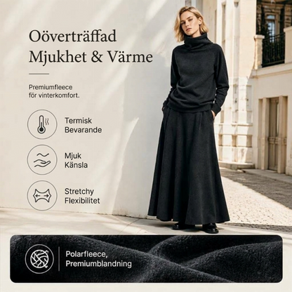 Set med polotröja och maxikjol för kvinnor