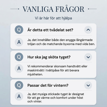 Kvinnlig randig topp med hög krage och byxset med breda ben