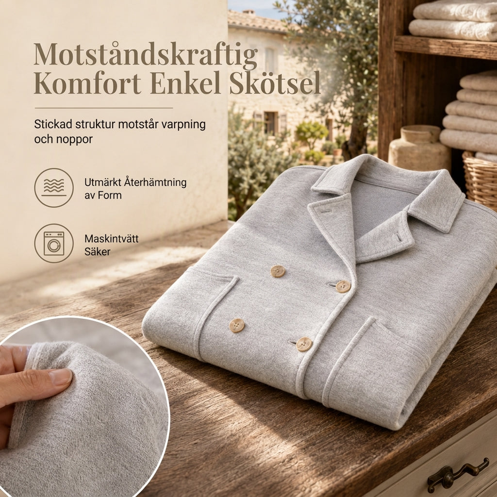 Klassiskt enfärgat ytterplagg