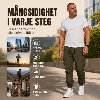 🔥 Urban Style ✨ Slim-fit cargobyxor för herrar – avslappnad passform, praktiska fickor och modern stil 👖