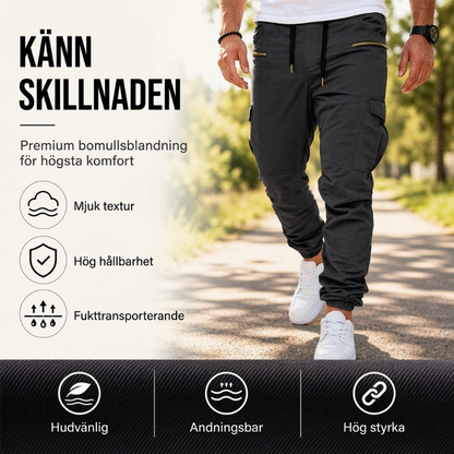 🔥 Urban Style ✨ Slim-fit cargobyxor för herrar – avslappnad passform, praktiska fickor och modern stil 👖
