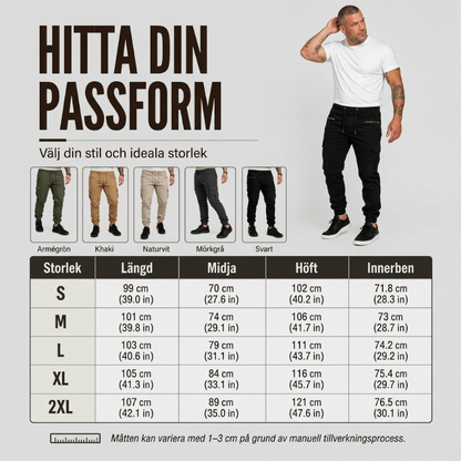 🔥 Urban Style ✨ Slim-fit cargobyxor för herrar – avslappnad passform, praktiska fickor och modern stil 👖