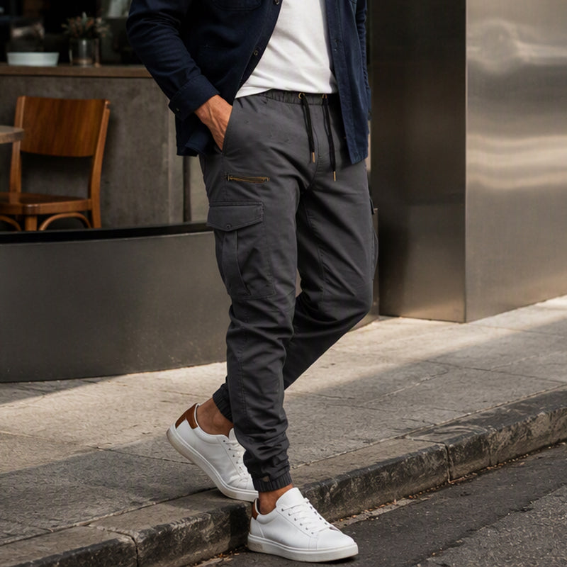 🔥 Urban Style ✨ Slim-fit cargobyxor för herrar – avslappnad passform, praktiska fickor och modern stil 👖