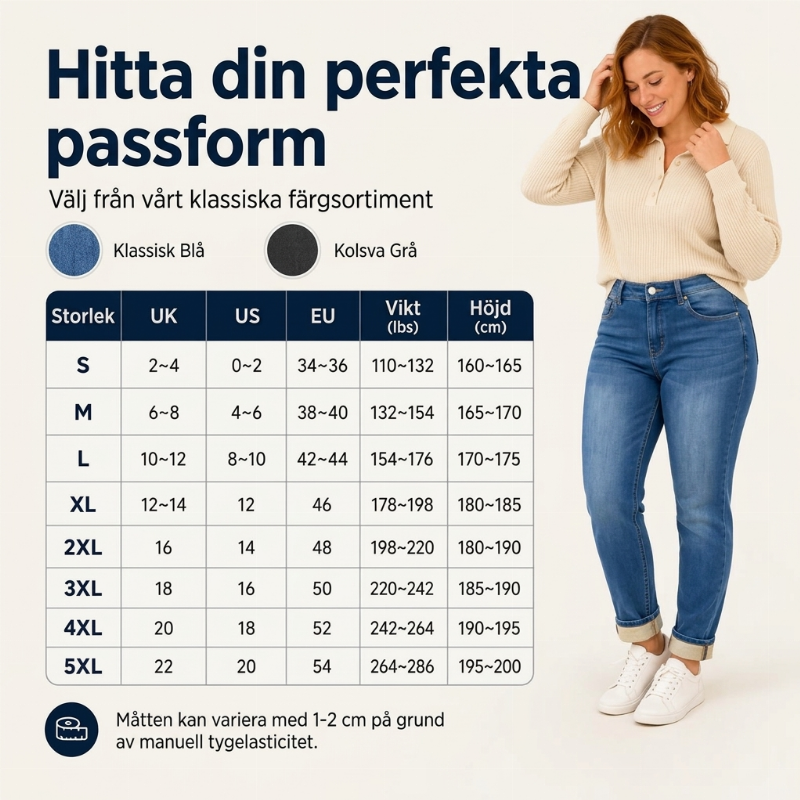 🥰 Perfekt för kallt väder ❄️ Damjeans i stretch med fleecefoder och hög midja