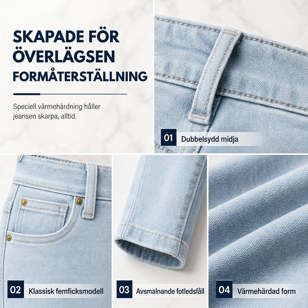 Högmidjesnoppa pennbyxor för kvinnor