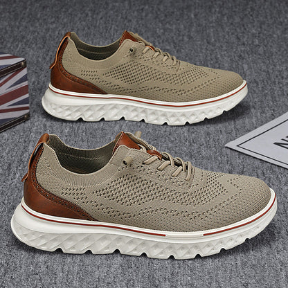 🏃‍♀️Andningsbara lätta stickade patchwork sneakers för herr👟