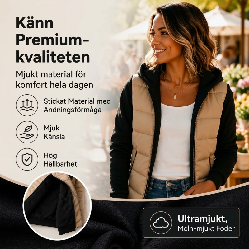 ✈️Fri frakt🧥Färgglad vadderad huvjacka för kvinnor – Modern, varm och bekväm med mjukt foder 🧥❄️✨