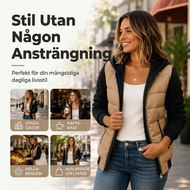 ✈️Fri frakt🧥Färgglad vadderad huvjacka för kvinnor – Modern, varm och bekväm med mjukt foder 🧥❄️✨