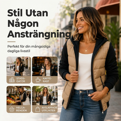 ✈️Fri frakt🧥Färgglad vadderad huvjacka för kvinnor – Modern, varm och bekväm med mjukt foder 🧥❄️✨