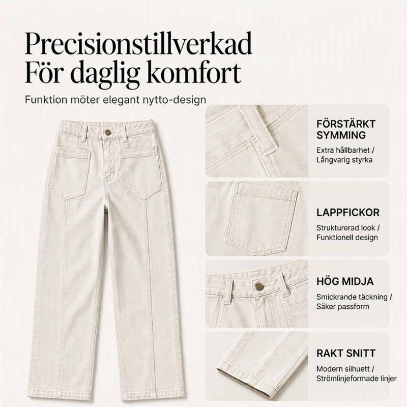 💰 Halva priset! 👖 Lovisa Av casualbyxor med raka ben – bekväma, stilrena, mångsidiga, perfekta för vardag och jobb. ✨