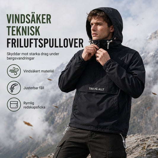💰 Halva priset! 🧥 Vindtät utomhuspullover med huva, perfekt för vandring och stad. ✨