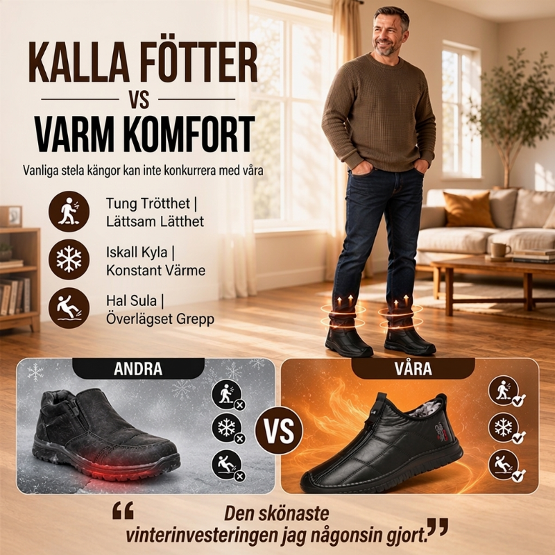 ❄️ Vintererbjudande ✨ Herrskor med plyschfoder och halkskydd – Varma och bekväma vandringsskor för kalla dagar