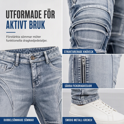 Klädseljeans för män med stretch och bekväm passform