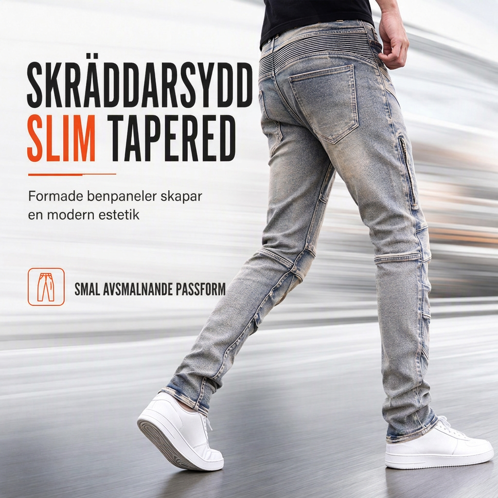 Klädseljeans för män med stretch och bekväm passform